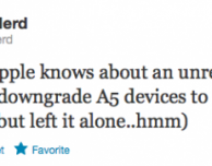 MuscleNerd su Twitter: Apple al corrente di una tecnica ancora segreta per il downgrade dei dispositivi A5