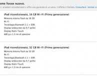 Apple Store: arrivano gli iPad di prima generazione ricondizionati a partire da 279€