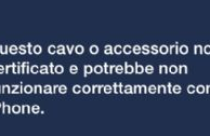 iOS 7: bloccato l’uso di cavi Lightning non certificati