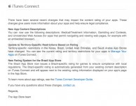 iTunes Connect si aggiorna con nuove norme per la classificazione delle app