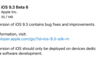 iOS 9.3 beta 6 disponibile per il download