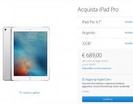 Il nuovo iPad Pro da 9.7 pollici è disponibile in Italia