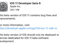 iOS 11 Beta 6 per sviluppatori è ora disponibile per il download