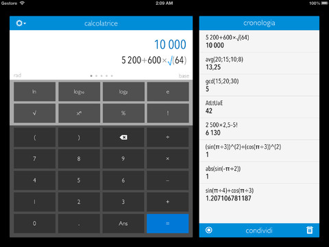 Calc 2M - Calcolatrice scientifica iPad pic0
