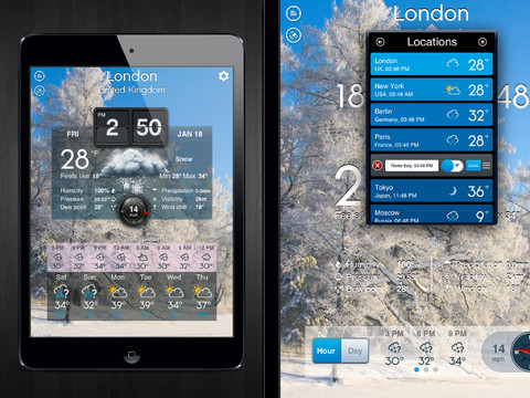 Weather Magic Pro - Meteo in diretta e orologio mondiale iPad pic1
