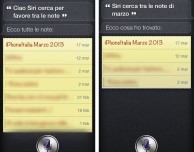 Siri può creare o effettuare una ricerca tra le note