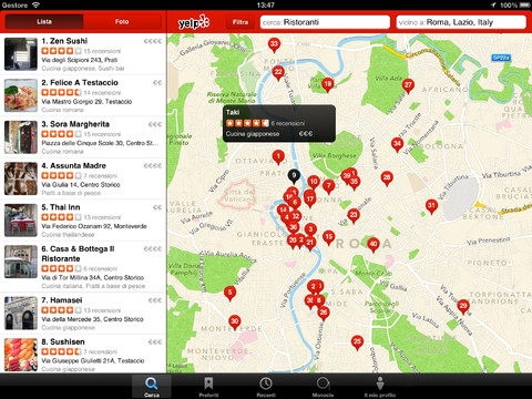 yelp ipad