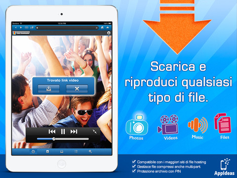 Total Downloader per video, musica e documenti iPad pic0