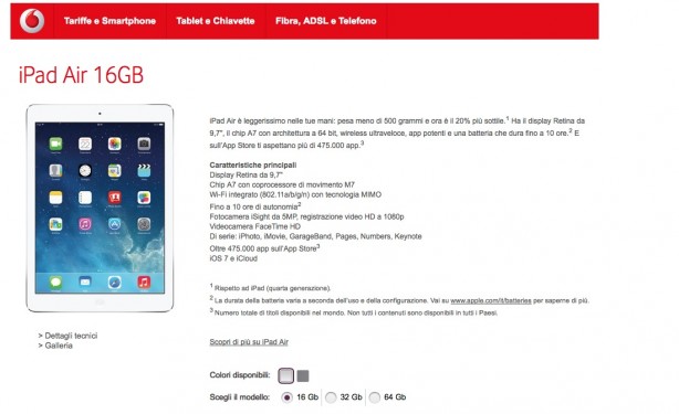 ipad air vodafone