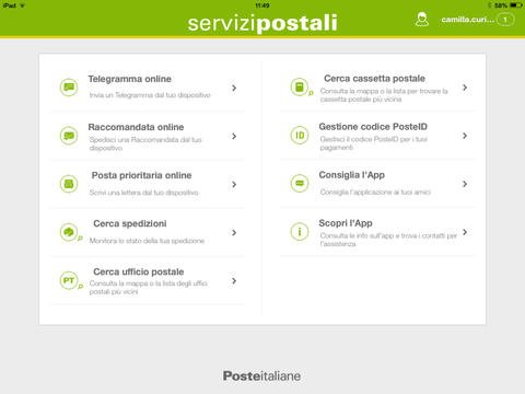 Servizi Postali iPad pic0