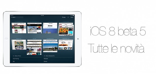 iOS 8 beta 5 iPad