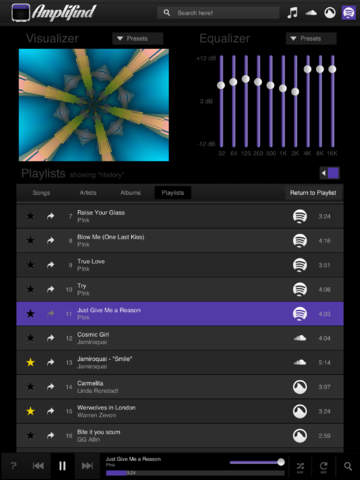Amplifind Music Player and Visualizer iPad pic1
