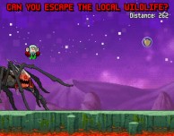Fuggi da ragni giganti in Moon Rush