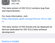 Disponibile iOS 10.3.2 beta 4 per iPad